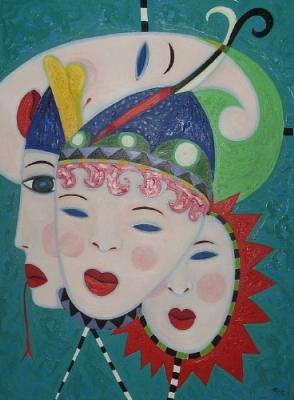 Sample artwork by Toller Cranston (1949 - 2015), known for surrealist, symbolic painting - View similar artists and auction records